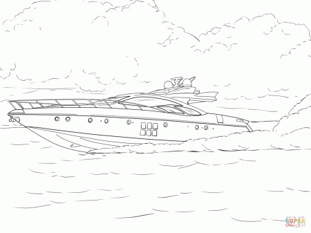 Speed Boat coloring page | Free Printable Coloring Pages