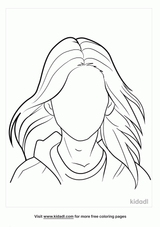 Girl Blank Face Coloring Pages | Free Human Body Coloring Pages | Kidadl