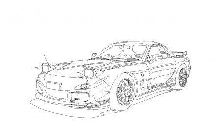 ArtStation - Mazda RX-7 Vector art