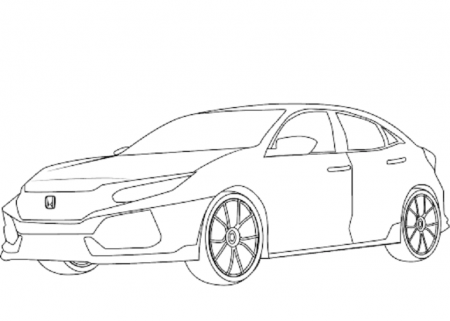 Honda civic type R coloring book to print and online