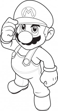 super paper mario coloring pages - Printable Kids Colouring Pages