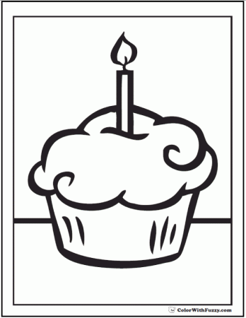 Cupcake - Coloring Pages for Kids and for Adults
