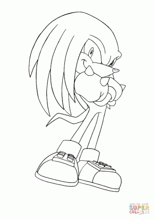 Knuckles The Echidna coloring page | Free Printable Coloring Pages