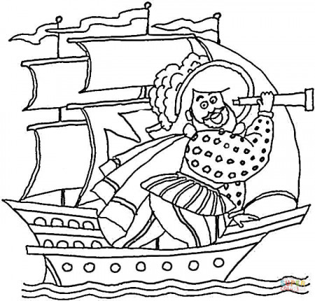 Christopher Columbus coloring page | Free Printable Coloring Pages