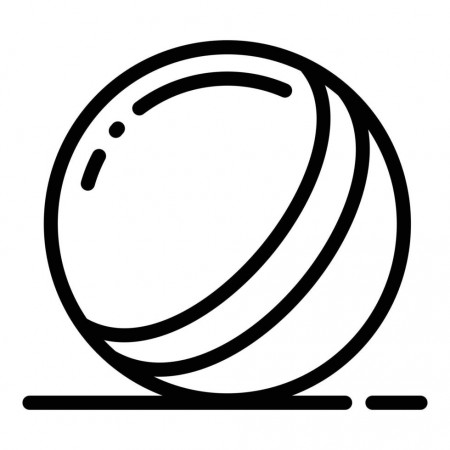 Croquet red ball icon, outline style 14357625 Vector Art at Vecteezy