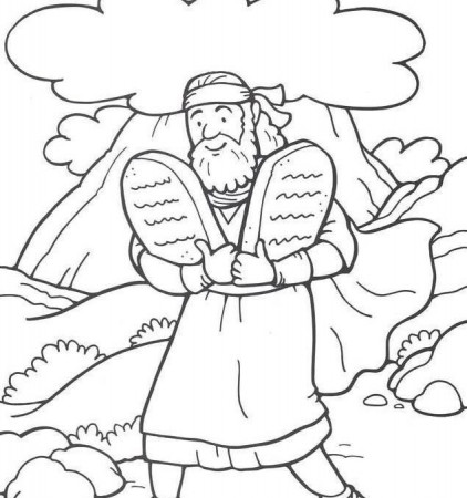 48 Moses and the 10 Commandments _ Bible - Coloring Pages - Legana  Christian Church