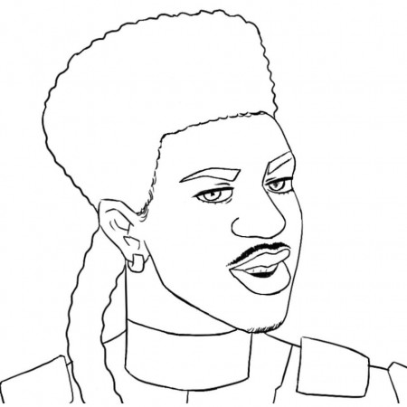 Cool Lil Nas X Coloring Page - Free Printable Coloring Pages for Kids
