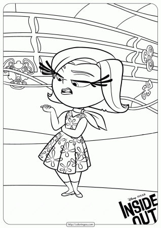 Disney Inside Out Disgust Coloring Pages | Mermaid coloring pages, Inside  out coloring pages, Disney princess coloring pages