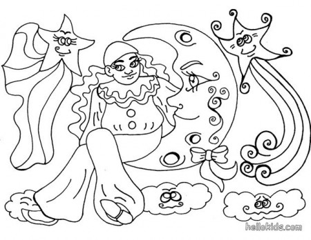 Harlequin coloring pages - Hellokids.com