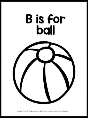 B is for Ball Coloring Page (Instant Download!) - The Art Kit
