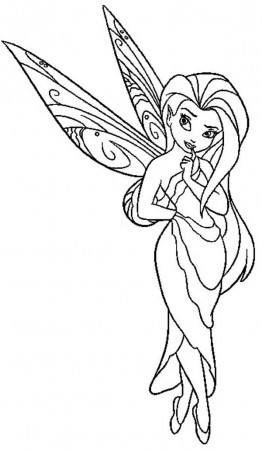 Beautiful Disney Fairy Rosetta in Pixie Coloring Page - NetArt