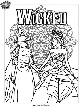 Free printable Wicked coloring page of ...