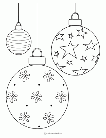 18 Christmas Ornament Coloring Pages