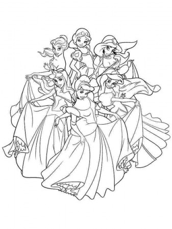 Disney princess coloring pages to print. Free Disney Princess coloring pages .