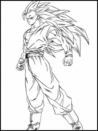 Anime 51 Printable coloring pages for kids | Dibujo de goku, Goku y black,  Cómo dibujar a goku