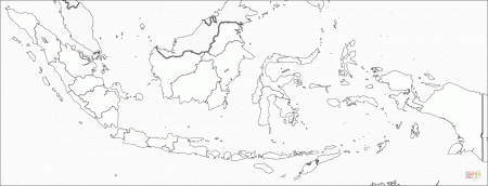 Indonesia Map coloring page | Free Printable Coloring Pages
