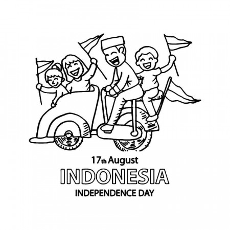 Indonesia Independence Day Coloring Page - Free Printable Coloring Pages  for Kids