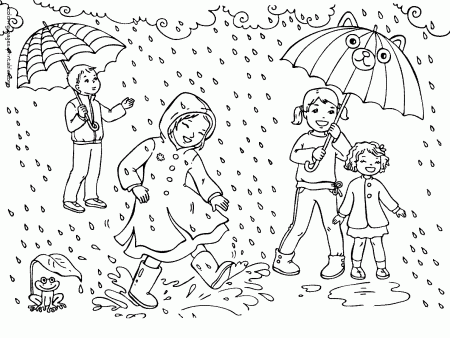 Rain coloring pages to download and print for free