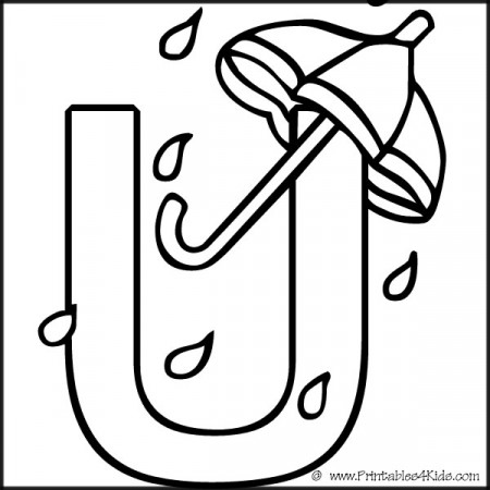 Alphabet Coloring Page Letter U Umbrella – Printables for Kids – free word  search puzzles, coloring pages, and other activities