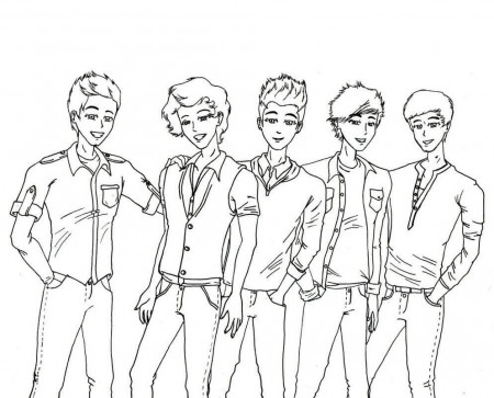 Happy One Direction Coloring Page - Free Printable Coloring Pages for Kids