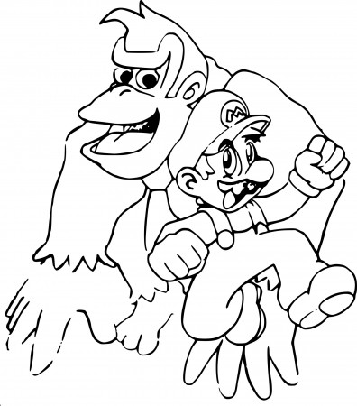 Donkey Kong And Mario coloring page - free printable coloring pages on  coloori.com