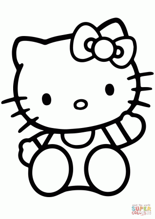 Hello Kitty coloring page | Free Printable Coloring Pages