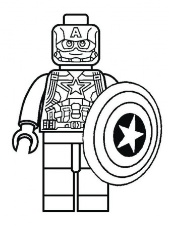 Happy Lego Captain America Coloring Page - Free Printable Coloring Pages  for Kids