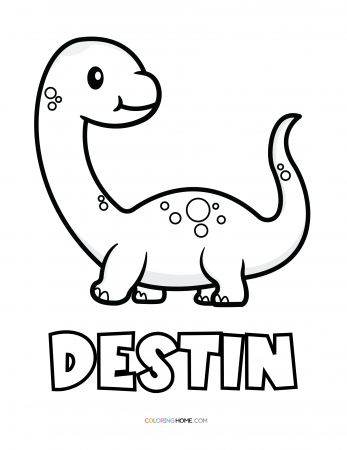 Destin dinosaur coloring page