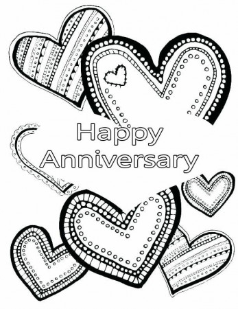 Free Printable Happy Anniversary Coloring Pages | Happy anniversary,  Anniversary, Anniversary art