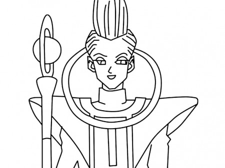 whis smiling Coloring Page - Anime Coloring Pages