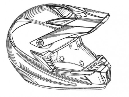 Motorcycle Helmet Coloring Book Printable & Online