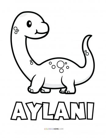 Aylani dinosaur coloring page