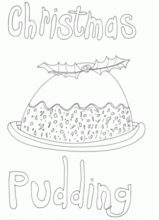 Christmas Pudding Colouring Sheet | Teaching Resources