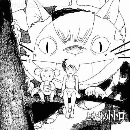 Catbus, Mei and Satsuki Kusakabe Coloring Pages - My Neighbor Totoro Coloring  Pages - Coloring Pages For Kids And Adults