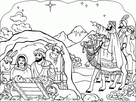 Christian Christmas Coloring Page - Coloring Pages For All Ages