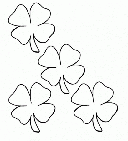 Four Leaf Clover Coloring Pages - Coloring Page