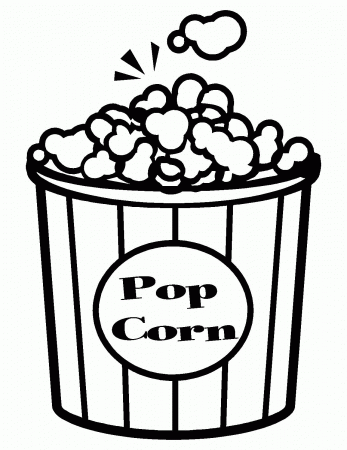 Coloring Page Of Popcorn - Coloring Pages for Kids and for Adults