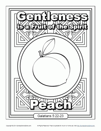 Fruit of the Spirit for Kids | Gentleness Coloring Page