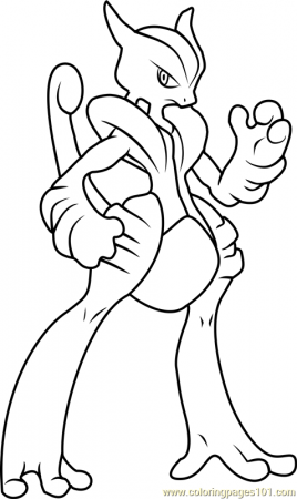 Mega Mewtwo X Pokemon Coloring Page - Free Pokémon Coloring Pages :  ColoringPages101.com