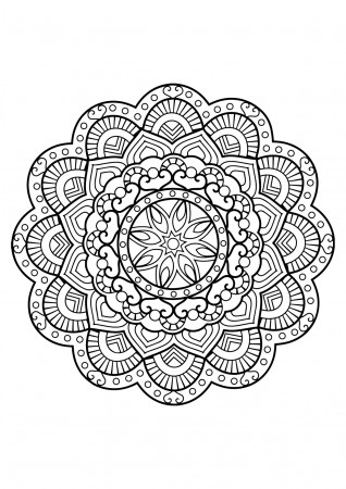 Mandala from free coloring books for adults 26 - Mandalas Adult Coloring  Pages
