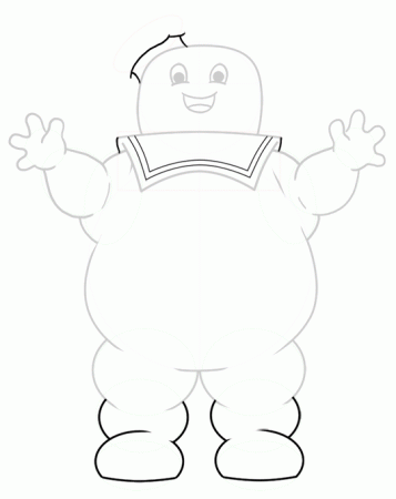 How to Draw Stay Puft Marshmallow Man - How to Draw Cartoons