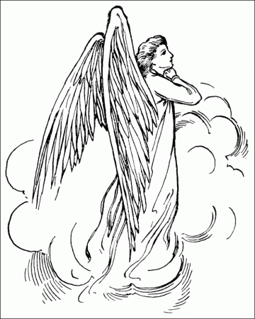 Free Coloring Pages of Angels ~ Karen's Whimsy | Angel coloring pages,  Fairy coloring pages, Angel outline