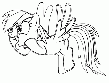 funny rainbow dash coloring pages Coloring4free - Coloring4Free.com