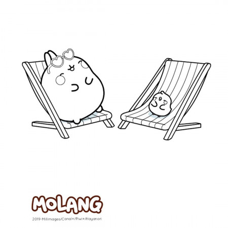Today is #colouringbook #day! Enjoy this #cute colouring of #molang and  #piupiu! Get the HQ version on our Facebook page and don't forget…