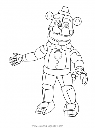 Funtime Freddy FNAF Coloring Page for Kids - Free Five Nights at Freddy's  Printable Coloring Pages Online for Kids - ColoringPages101.com | Coloring  Pages for Kids