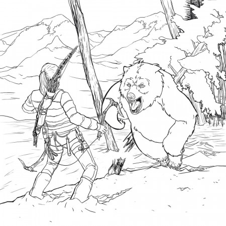 ArtStation - Rise of the Tomb Raider - Coloring book contest entry