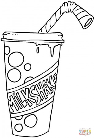 Strawberry Milkshake coloring page | Free Printable Coloring Pages