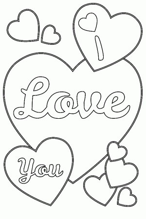 Easy to Make I Love You Coloring Pages - Pipevine.co