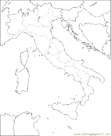 Printable Map Of Italy For Kids