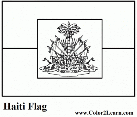 Haiti Flag Coloring Page